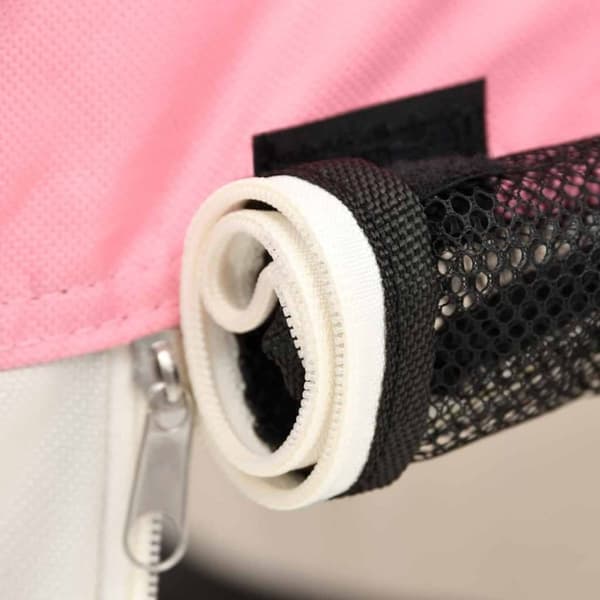 vidaXL foldbar hundegård med bæretaske 90x90x58 cm pink