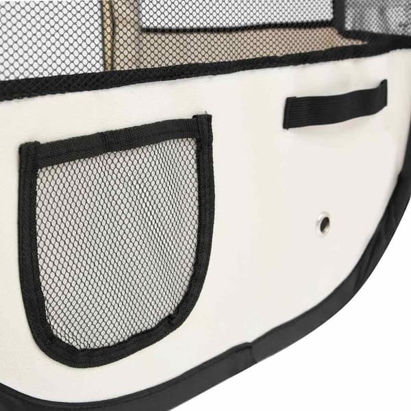 vidaXL foldbar hundegård med bæretaske 110x110x58 cm lyserød