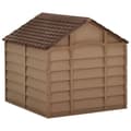 Miniatyrbilde 5 av 7: vidaXL Hundehus brun 71x71,5x68 cm PP