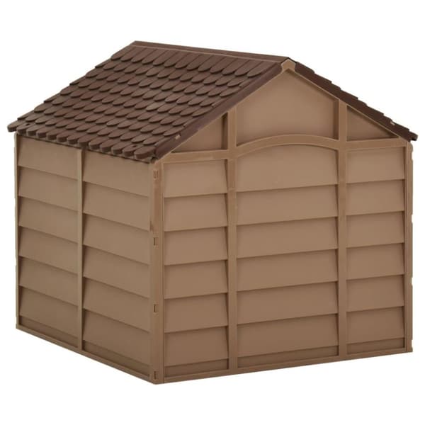 vidaXL Hundehus brun 71x71,5x68 cm PP