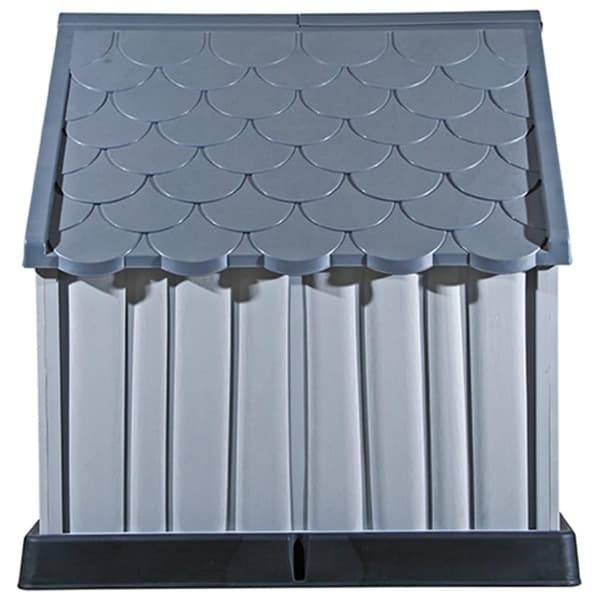 vidaXL Hundkoja grå 92x87x91 cm plast