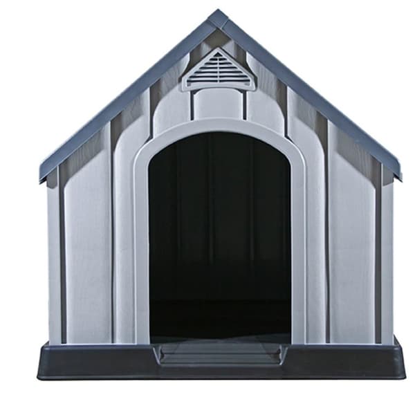 vidaXL hundehus 92x87x91 cm plastik grå