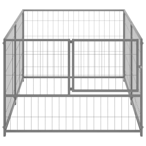 vidaXL hundeløbegård 200x100x70 cm stål sølvfarvet
