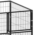 Miniatyrbilde 4 av 5: vidaXL Hundebur svart 100x100x70 cm stål