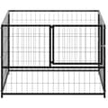 Miniatyrbilde 2 av 5: vidaXL Hundebur svart 100x100x70 cm stål