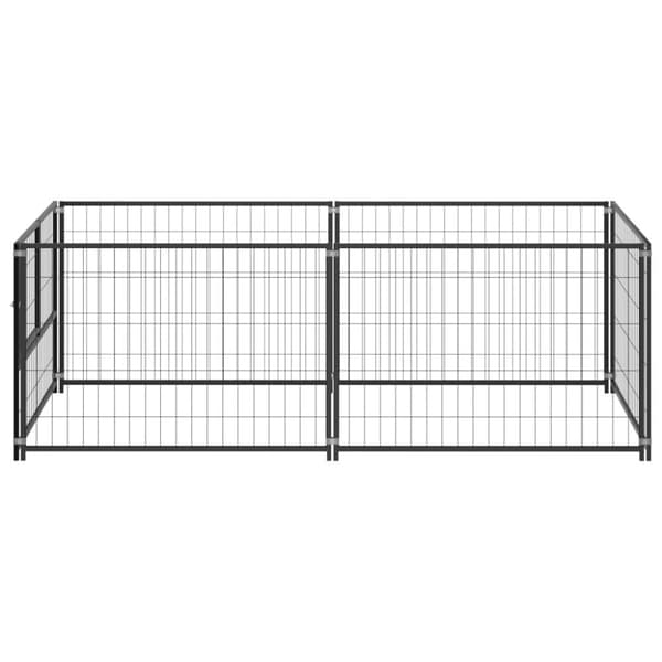 vidaXL Koiranhäkki musta 200x100x70 cm teräs