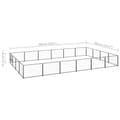 Miniatyrbilde 6 av 6: vidaXL Hundegård svart 24 m² stål