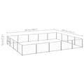 Miniatyrbilde 6 av 6: vidaXL Hundegård sølv 20 m² stål