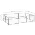 Miniatyrbilde 6 av 6: vidaXL Hundegård sølv 6 m² stål