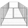 Miniatyrbilde 3 av 6: vidaXL Hundegård sølv 8 m² stål