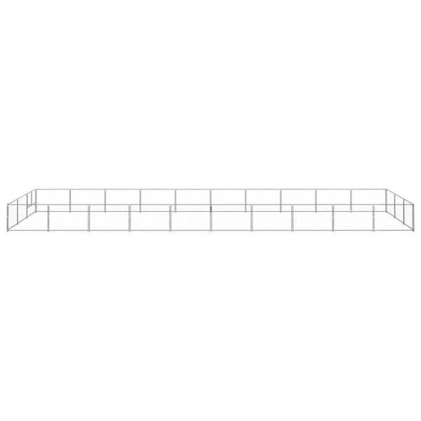 vidaXL Hundgård silver 30 m² stål