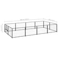 Miniatyrbilde 6 av 6: vidaXL Hundegård svart 8 m² stål