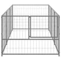 Miniatyrbilde 3 av 6: vidaXL Hundegård sølv 3 m² stål