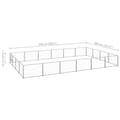 Miniatyrbilde 6 av 6: vidaXL Hundegård sølv 24 m² stål