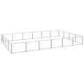 Miniatyrbilde 1 av 6: vidaXL Hundegård sølv 24 m² stål