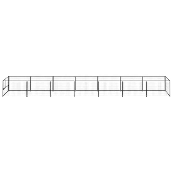 vidaXL Koiranhäkki musta 7 m² teräs
