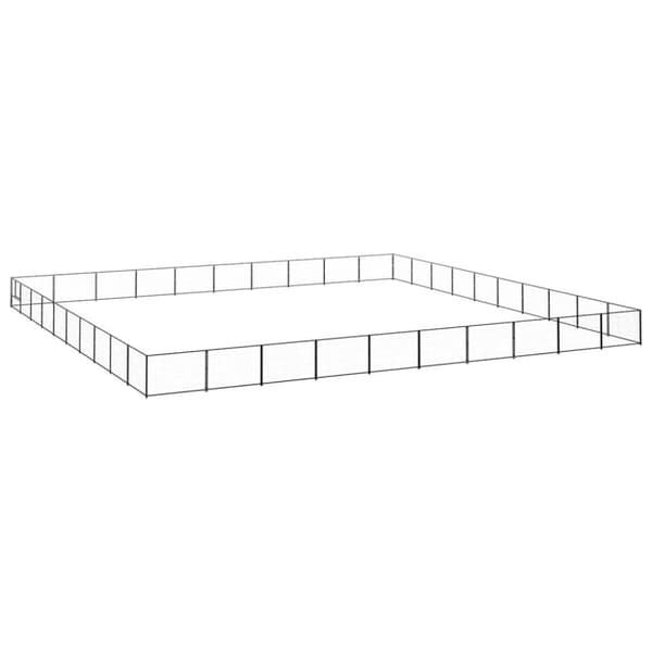 vidaXL Koiranhäkki musta 100 m² teräs