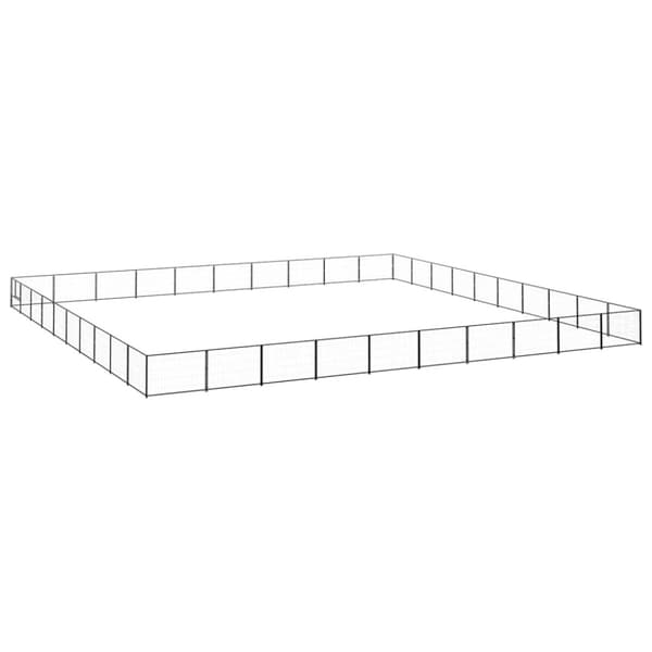 vidaXL Koiranhäkki musta 100 m² teräs