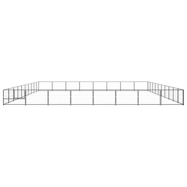 vidaXL Koiranhäkki musta 80 m² teräs