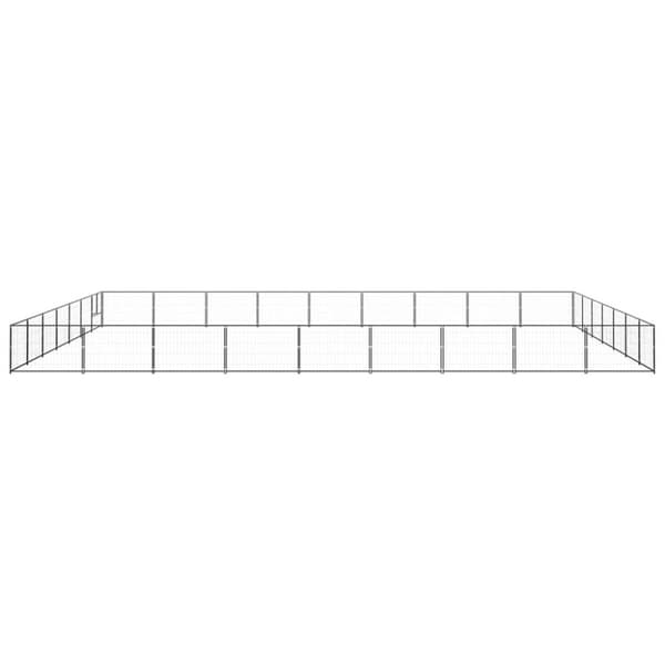 vidaXL Koiranhäkki musta 63 m² teräs