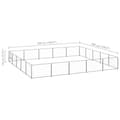 Miniatyrbilde 6 av 6: vidaXL Hundegård sølv 25 m² stål