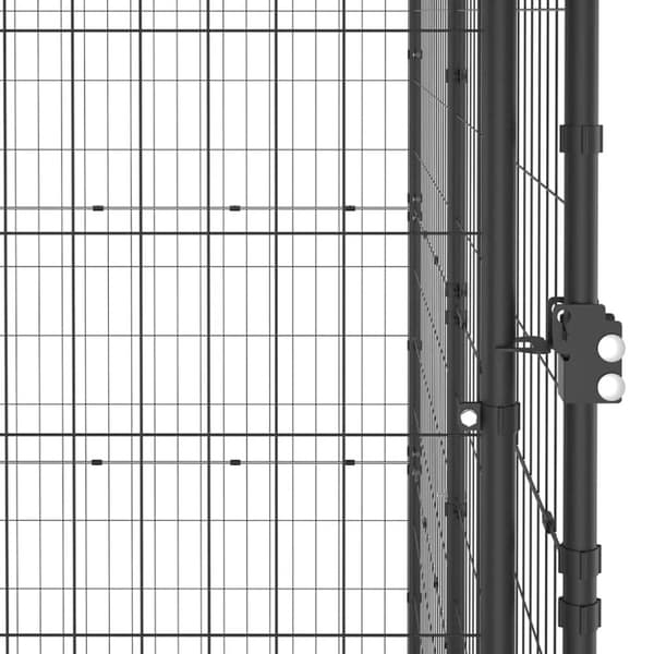vidaXL Koiran ulkohäkki teräs 110x220x180 cm