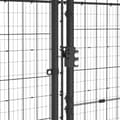 Pikkukuva 5 / 6: vidaXL Koiran ulkohäkki katolla teräs 12,1 m²