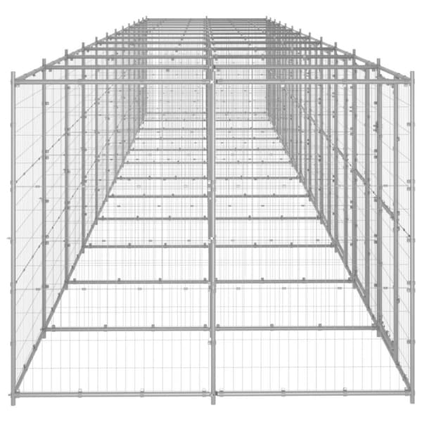 vidaXL udendørs hundebur 29,04 m² galvaniseret stål