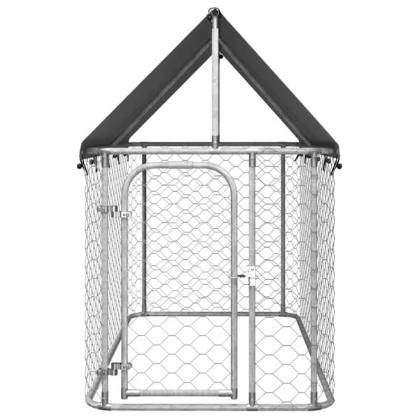 vidaXL Koiran ulkohäkki katoksella 200x100x150 cm