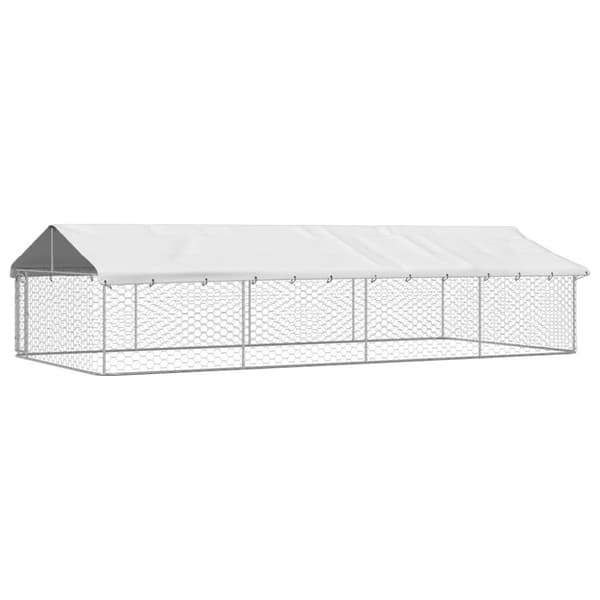 vidaXL Koiran ulkohäkki katoksella 600x300x150 cm