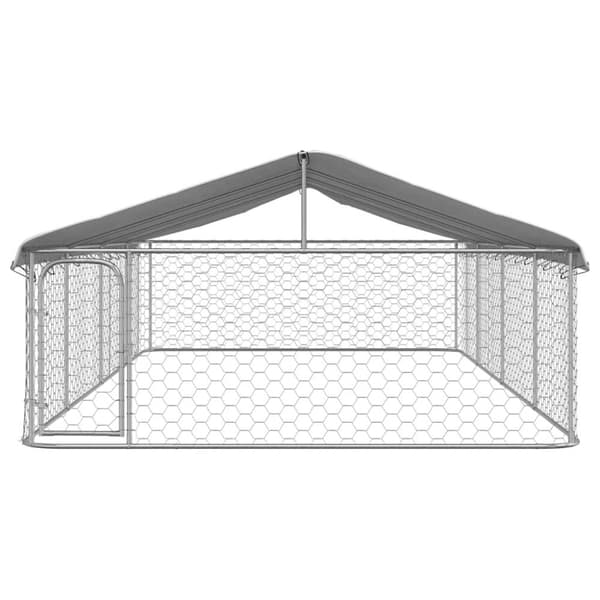 vidaXL Koiran ulkohäkki katoksella 600x300x150 cm