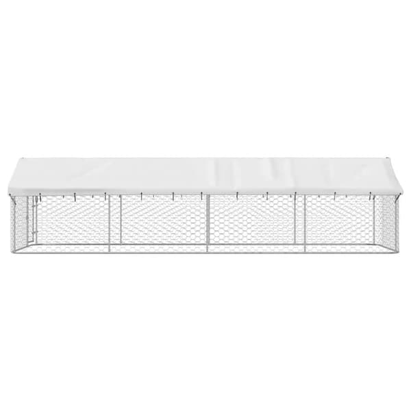 vidaXL Koiran ulkohäkki katoksella 600x200x150 cm