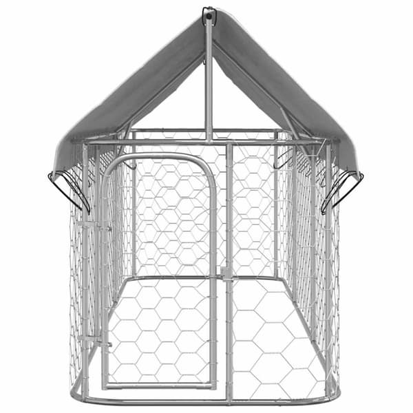vidaXL Hundgård med tak för utomhusbruk 400x100x150 cm