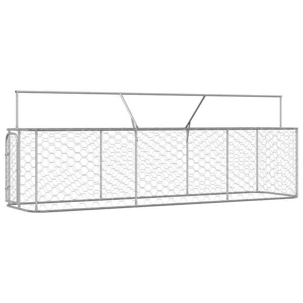 vidaXL Hundgård med tak för utomhusbruk 400x100x150 cm