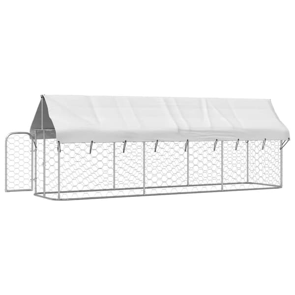 vidaXL Hundgård med tak för utomhusbruk 400x100x150 cm