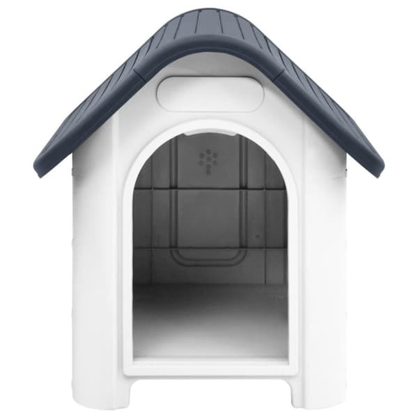 vidaXL hundehus 59x75x66 cm polypropylen grå