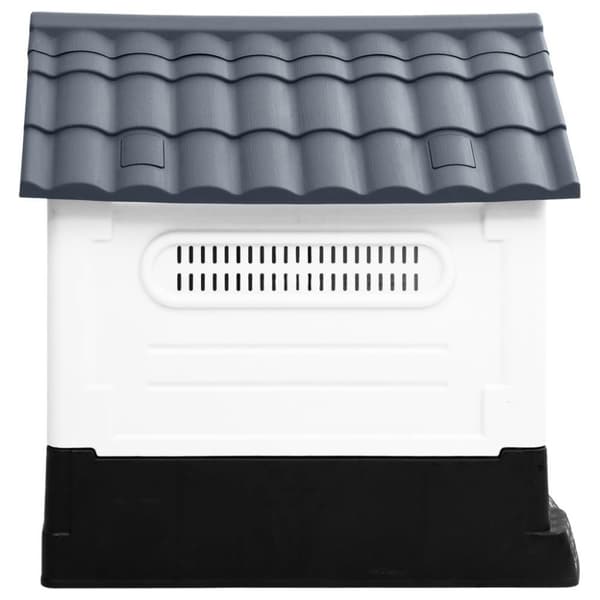 vidaXL hundehus 57x68x66 cm polypropylen grå