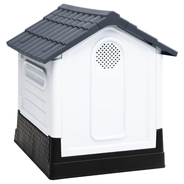vidaXL hundehus 57x68x66 cm polypropylen grå