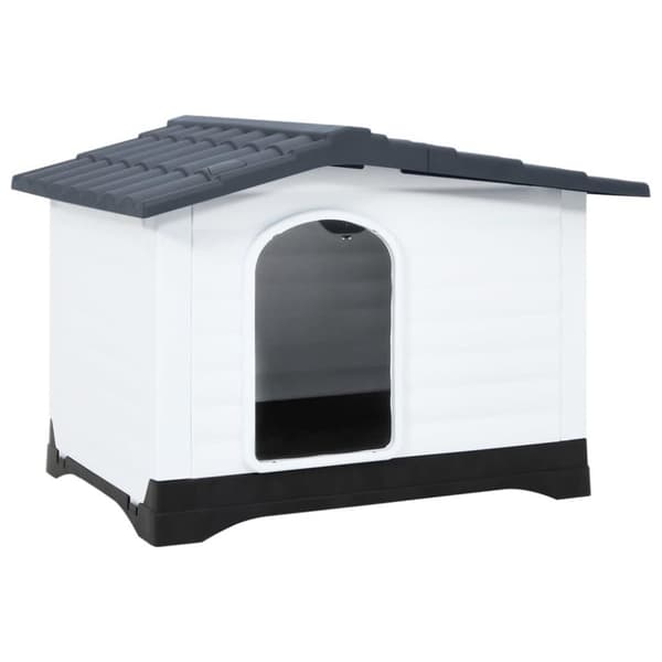 vidaXL hundehus 90,5x68x66 cm polypropylen grå