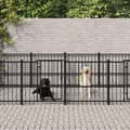 Miniatyrbilde 2 av 6: vidaXL Utendørs hundegård stål 18,77 m²