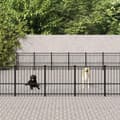 Miniatyrbilde 2 av 6: vidaXL Utendørs hundegård stål 46,1 m²