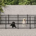 Miniatyrbillede 2 af 6: vidaXL udendørs hundegård 11,26 m² stål