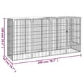 Miniatyrbillede 6 af 6: vidaXL 10-panels hundegård 50x100 cm pulverlakeret stål sort