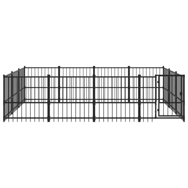 vidaXL udendørs hundegård 11,58 m² stål