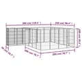 Miniatyrbillede 6 af 6: vidaXL 22-panels hundegård 50x100 cm pulverlakeret stål sort