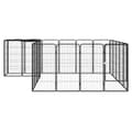 Miniatyrbillede 2 af 6: vidaXL 22-panels hundegård 50x100 cm pulverlakeret stål sort