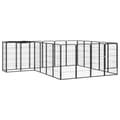 Miniatyrbillede 1 af 6: vidaXL 22-panels hundegård 50x100 cm pulverlakeret stål sort