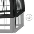 Miniatyrbillede 6 af 7: vidaXL 36-panels hundegård 50x100 cm pulverlakeret stål sort