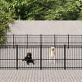 Miniatyrbilde 2 av 6: vidaXL Utendørs hundegård stål 56,45 m²