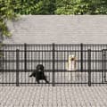Miniatyrbilde 1 av 6: vidaXL Utendørs hundegård stål 16,89 m²
